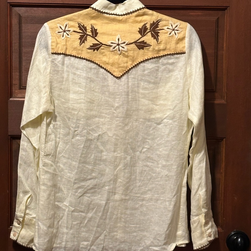 NWT Chasing Unicorns Take Me Home Country Roads Western Blouse - Picture 3 of 8